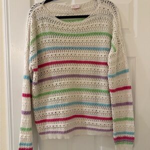 Pink Lily Multicolor Striped Knit Sweater